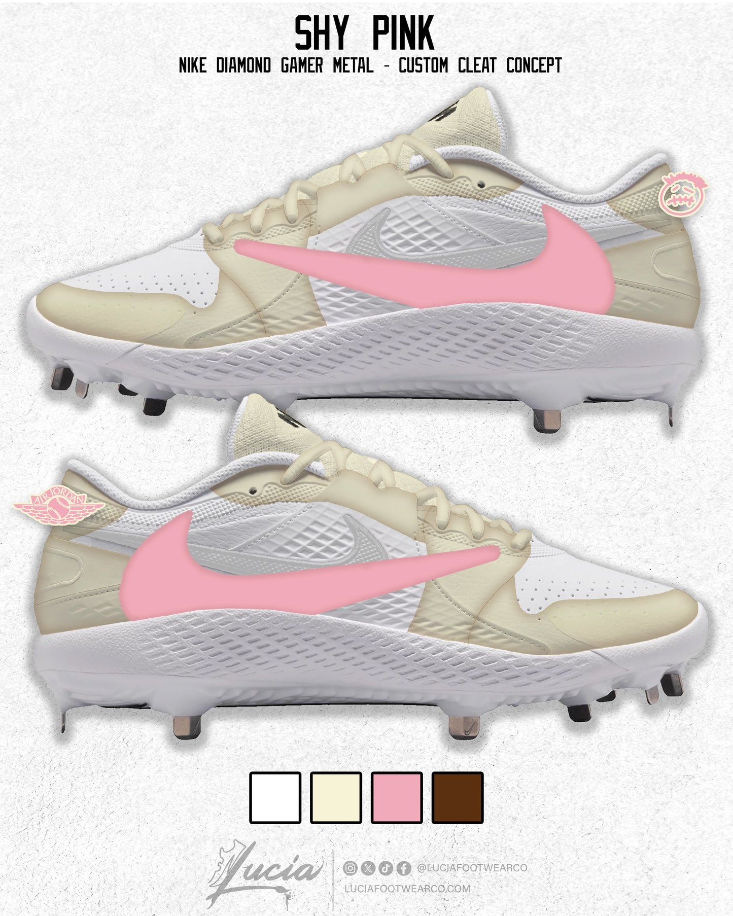 "Shy Pink" Nike Diamond Gamer Baseball Cleats