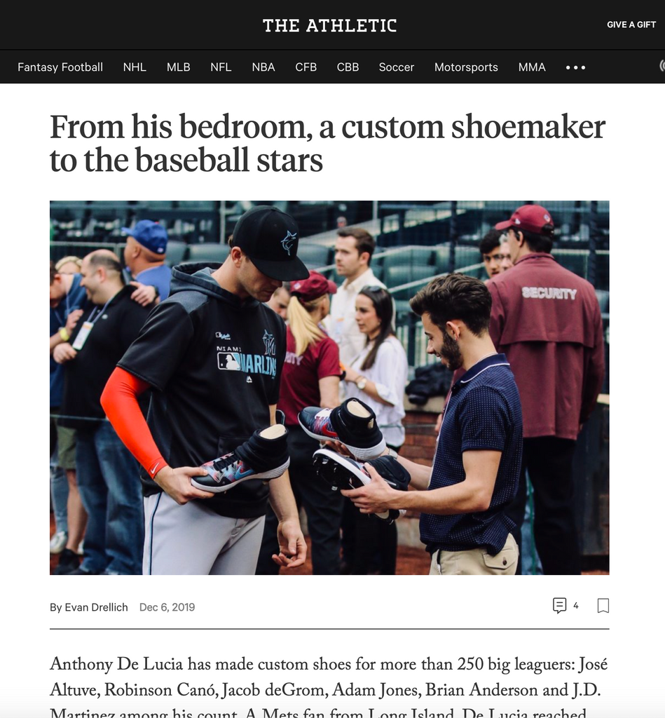 The Athletic: From his bedroom, a custom shoemaker to the baseball stars