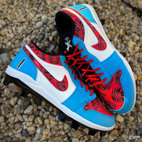 OW Inspired Air Jordan 1 Baseball Cleats – Lucia Footwear Co.