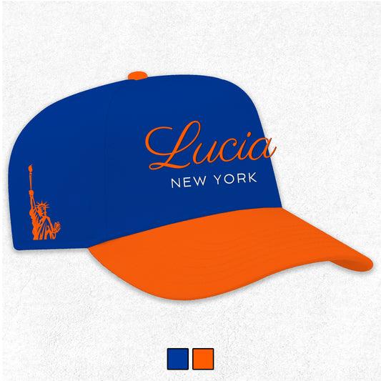 Royal/Orange Lucia NY Snapback Hat
